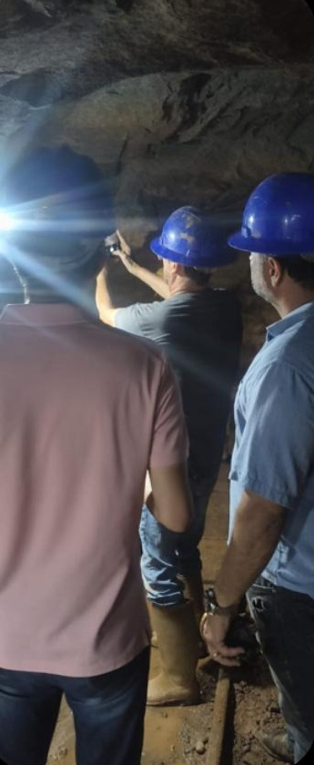 Visita técnica à frente subterrânea da mina de ouro no Pará